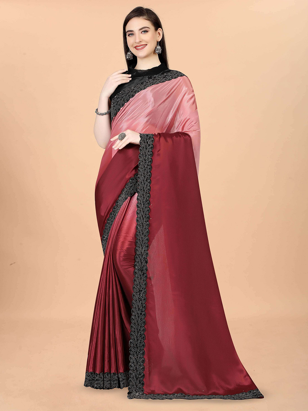 Avojee Ombre Embellished Border Saree