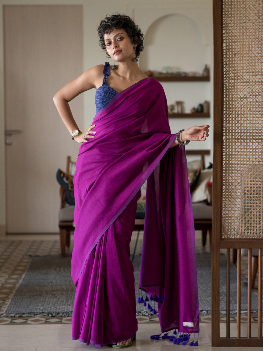 Suta Magenta Saree