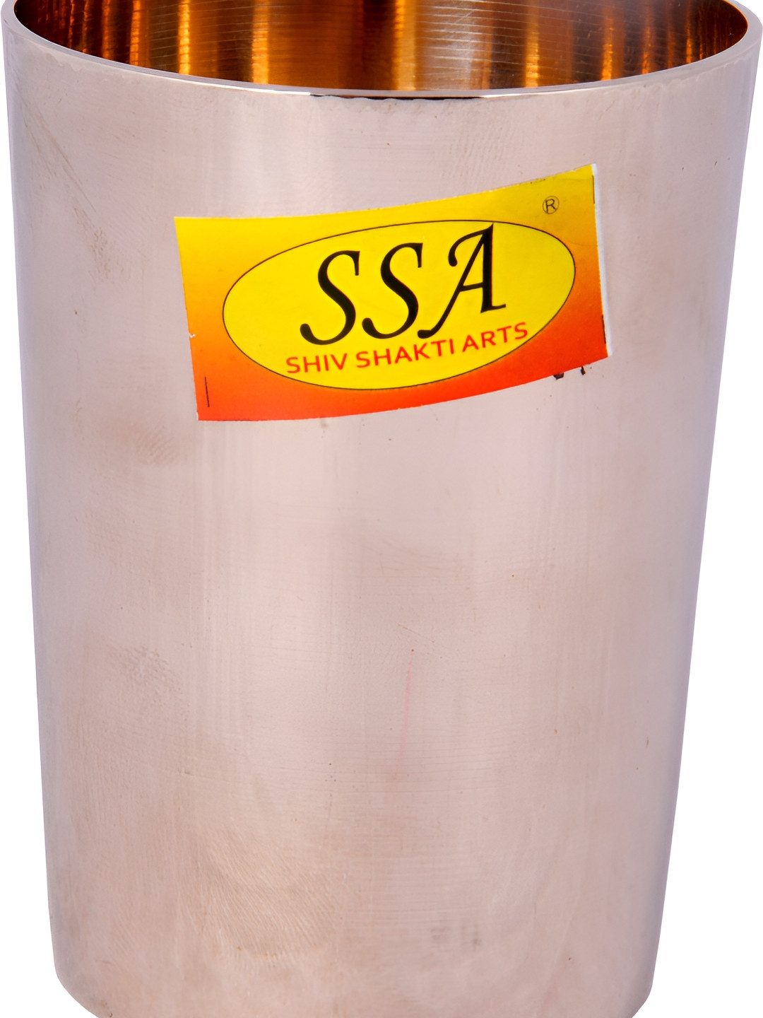 Shivshakti Arts Gold-Toned Glass Easy To Clean Water Glass 300 ML