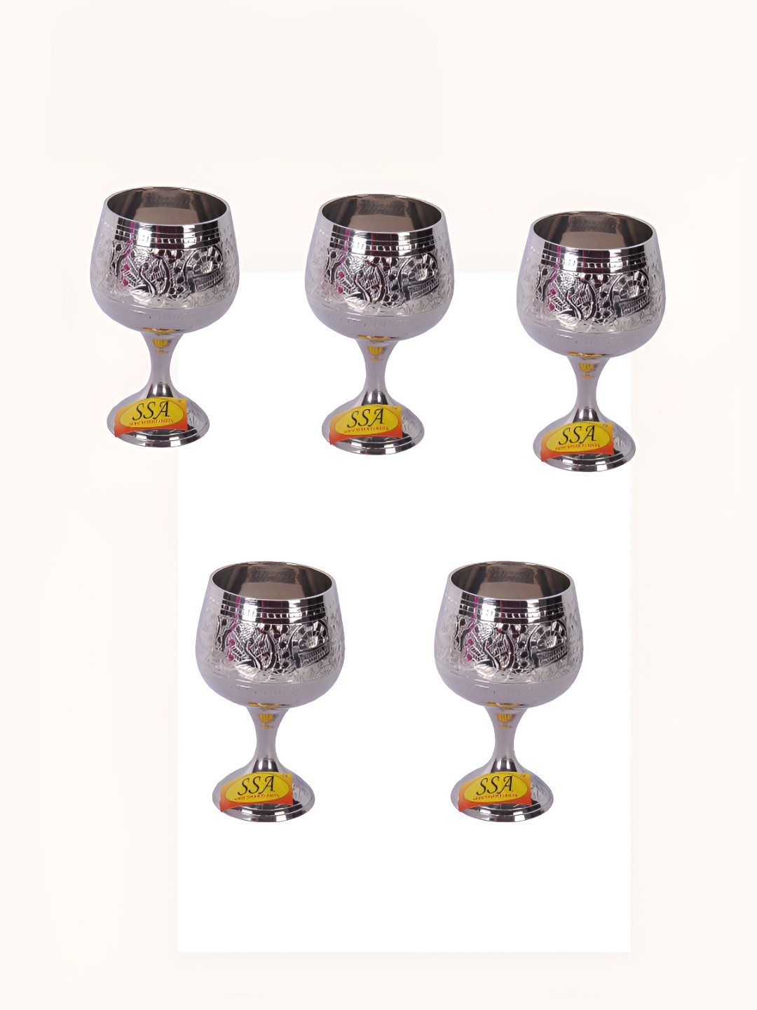 Shivshakti Arts Brown 6 Pieces Copper Water Glass