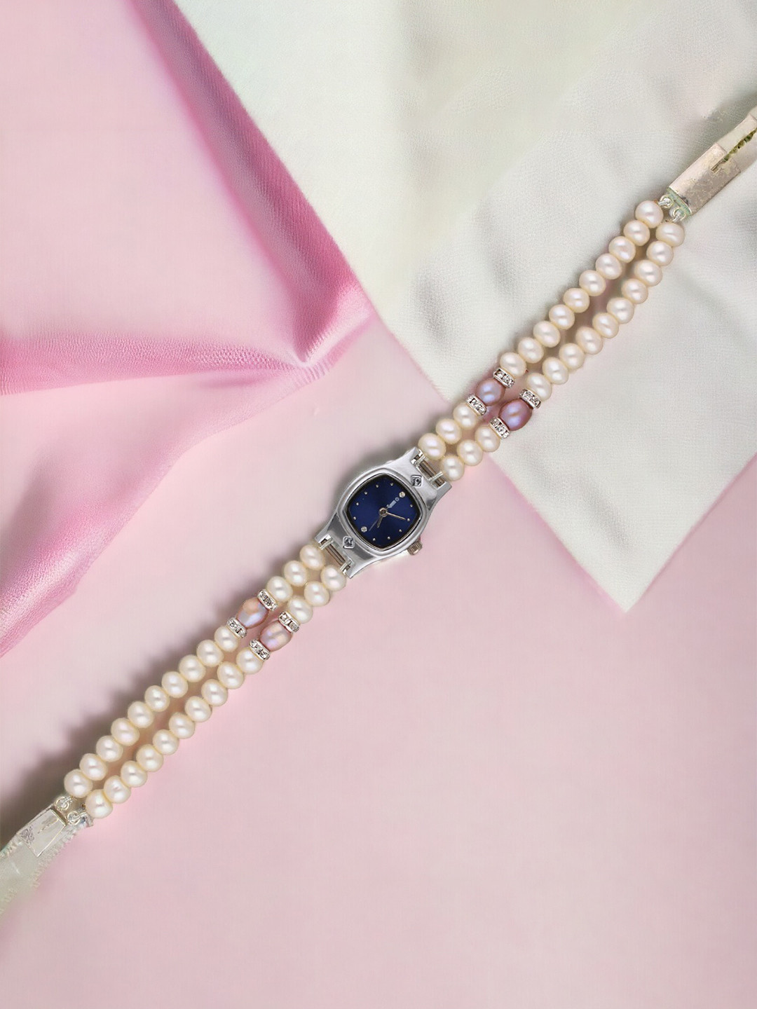 Sri Jagdamba Pearls Dealer Women Embellished Bracelet Style Digital Watch JPOCT-22-126