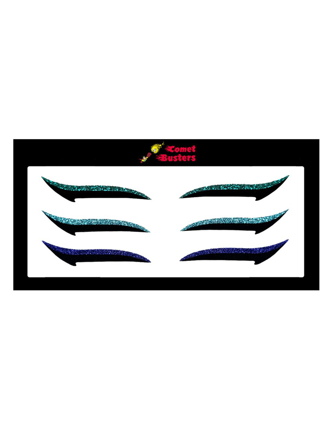 Comet Busters Glitter Eyeliner Stickers - Blue 051