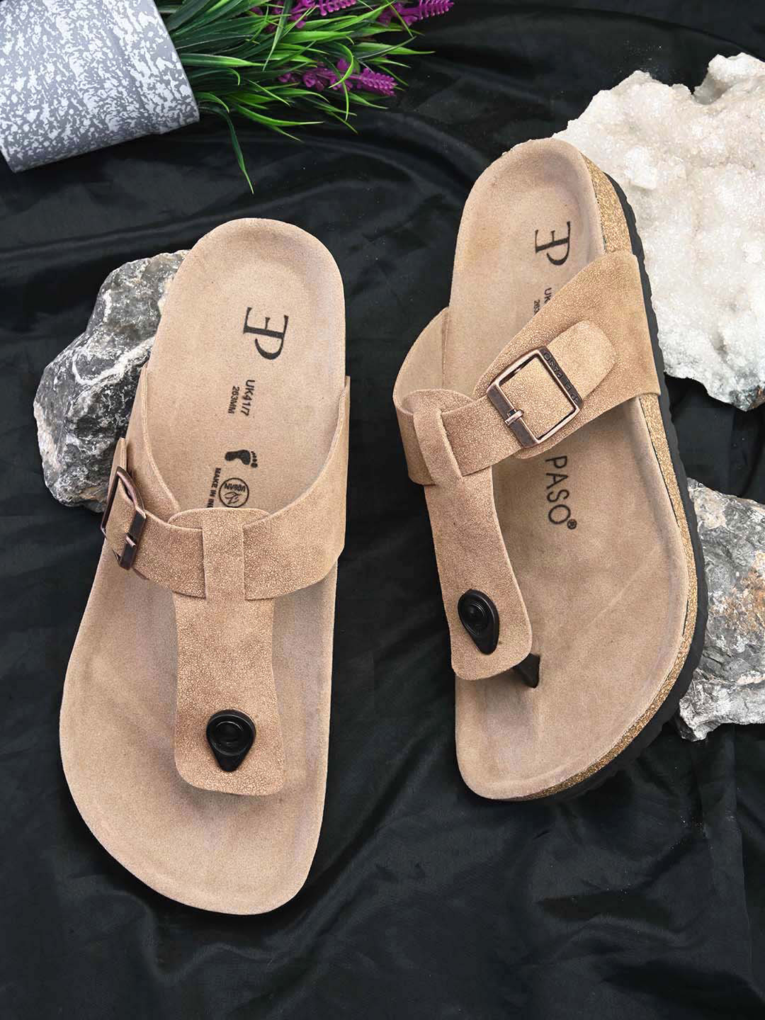 El Paso Men Comfort Sandals With Buckle