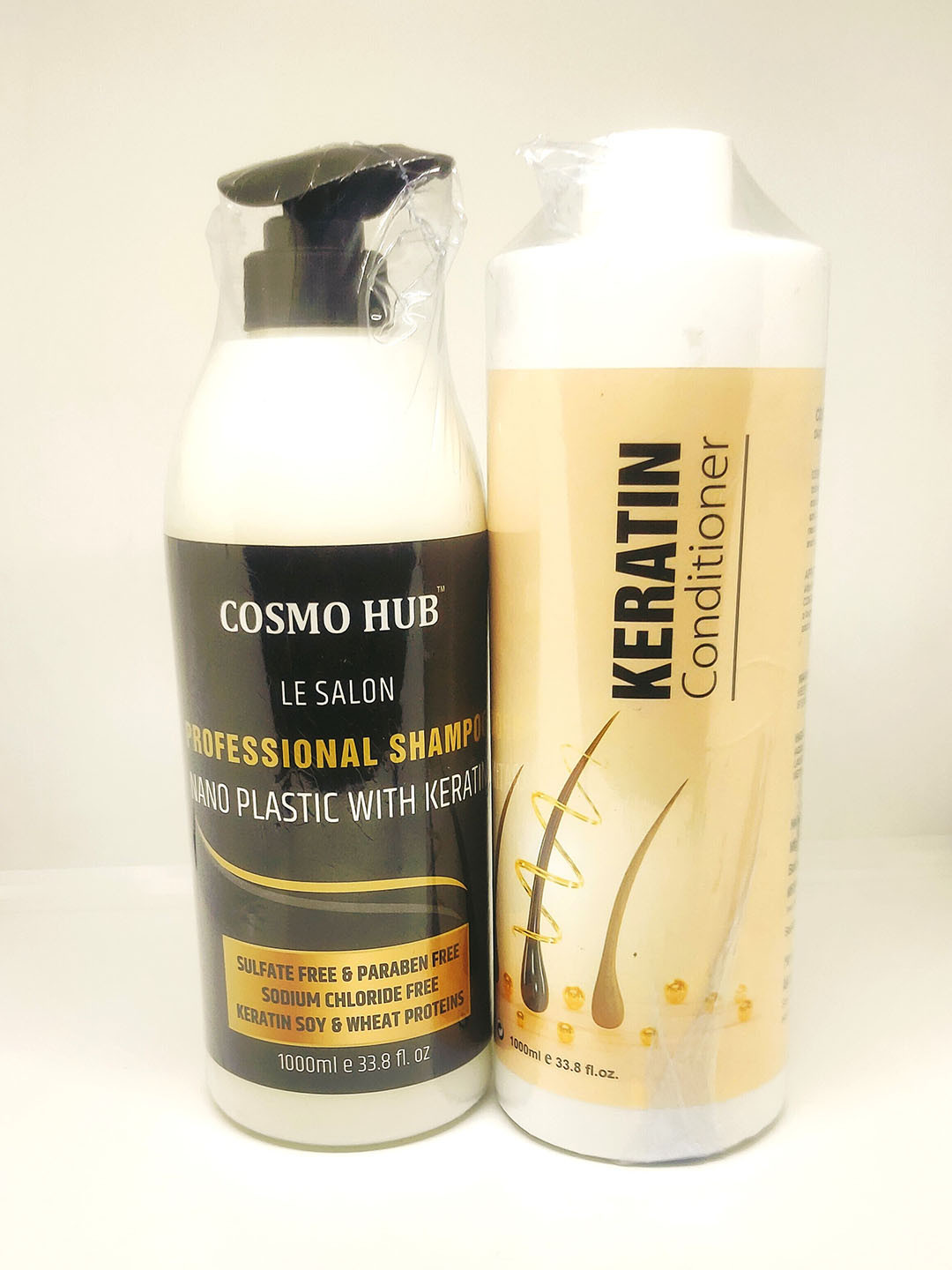 COSMO HUB Set of Soy & Wheat Keratin Shampoo & Conditioner