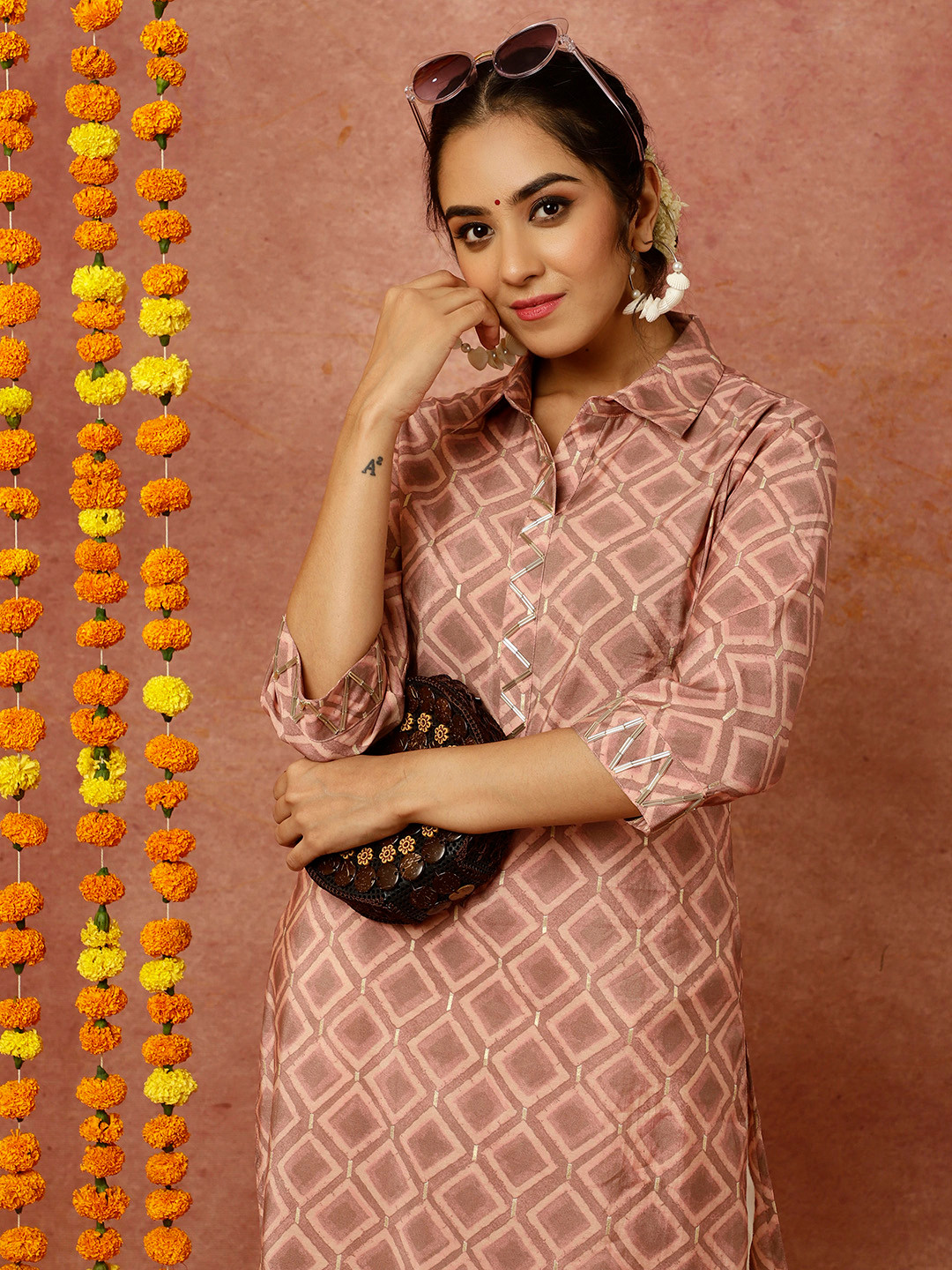 Jaipur Kurti Abstract Print Straight Kurta