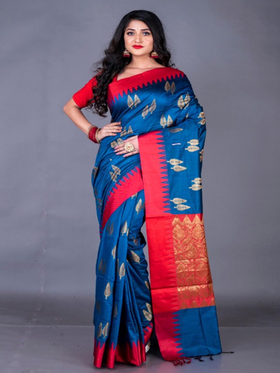 Morchari Woven Design Zari Chanderi Saree