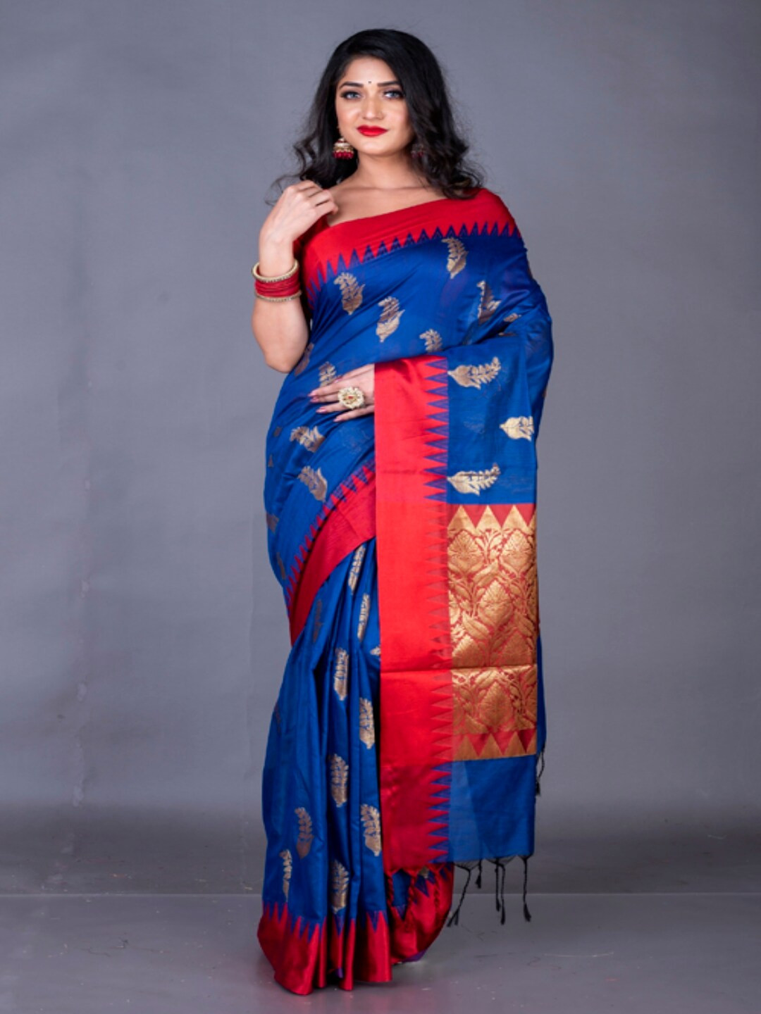 Morchari Woven Design Zari Chanderi Saree