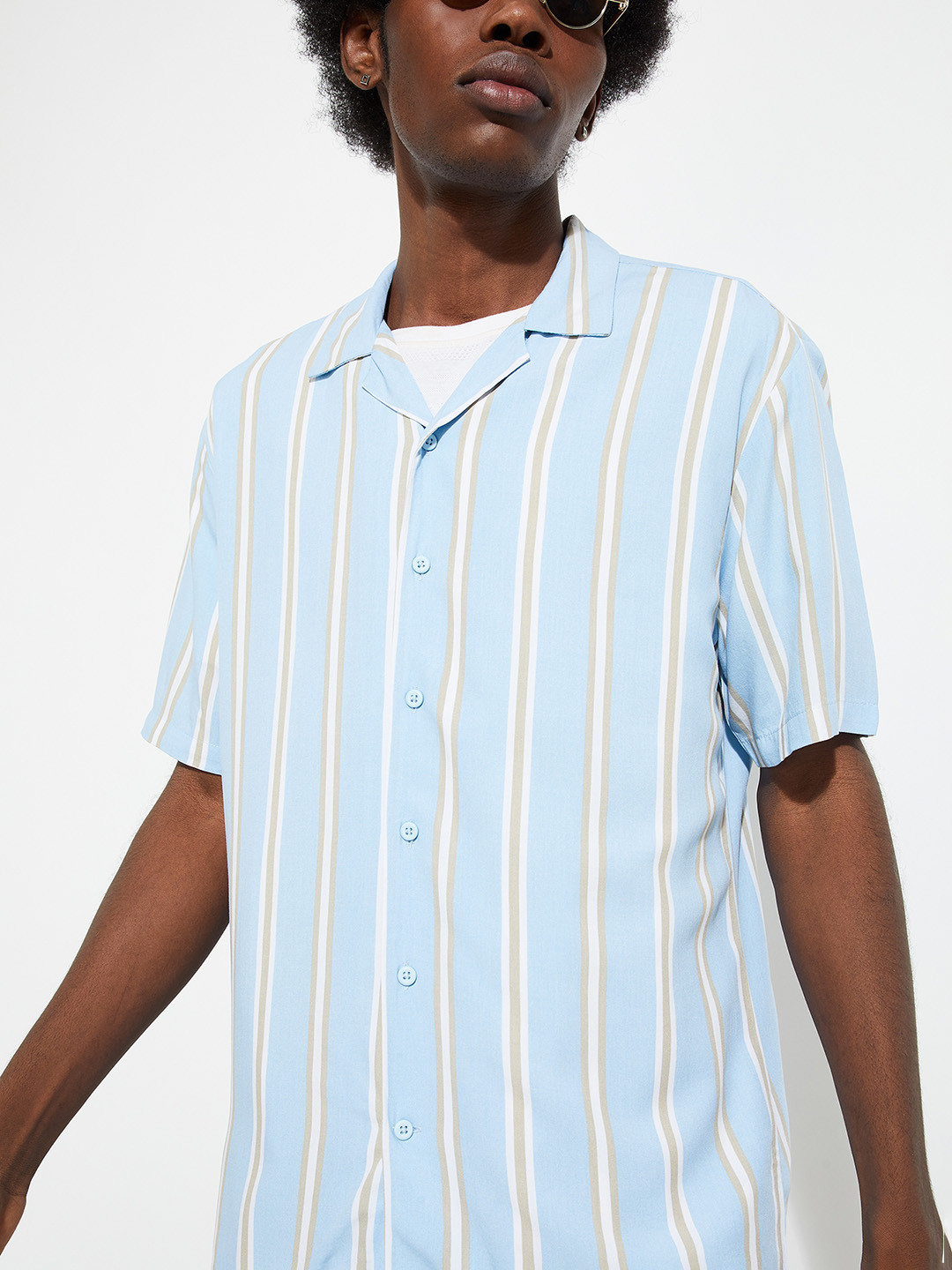 max URB_N Striped Resort Collar Shirt