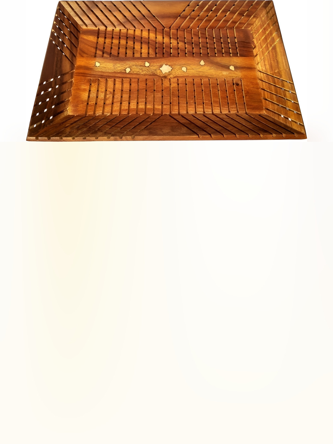 natureCRAFTS Brown Rectangle Shaped Serving Wooden Tray