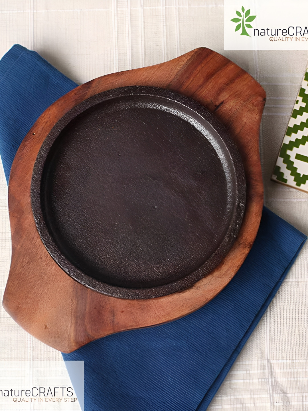 natureCRAFTS Brownie 6in Brown Wood Tray