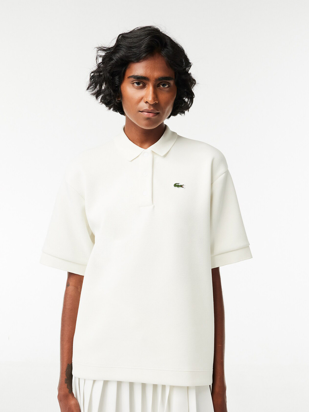 Lacoste Polo Collar Cotton Oversized T-shirt