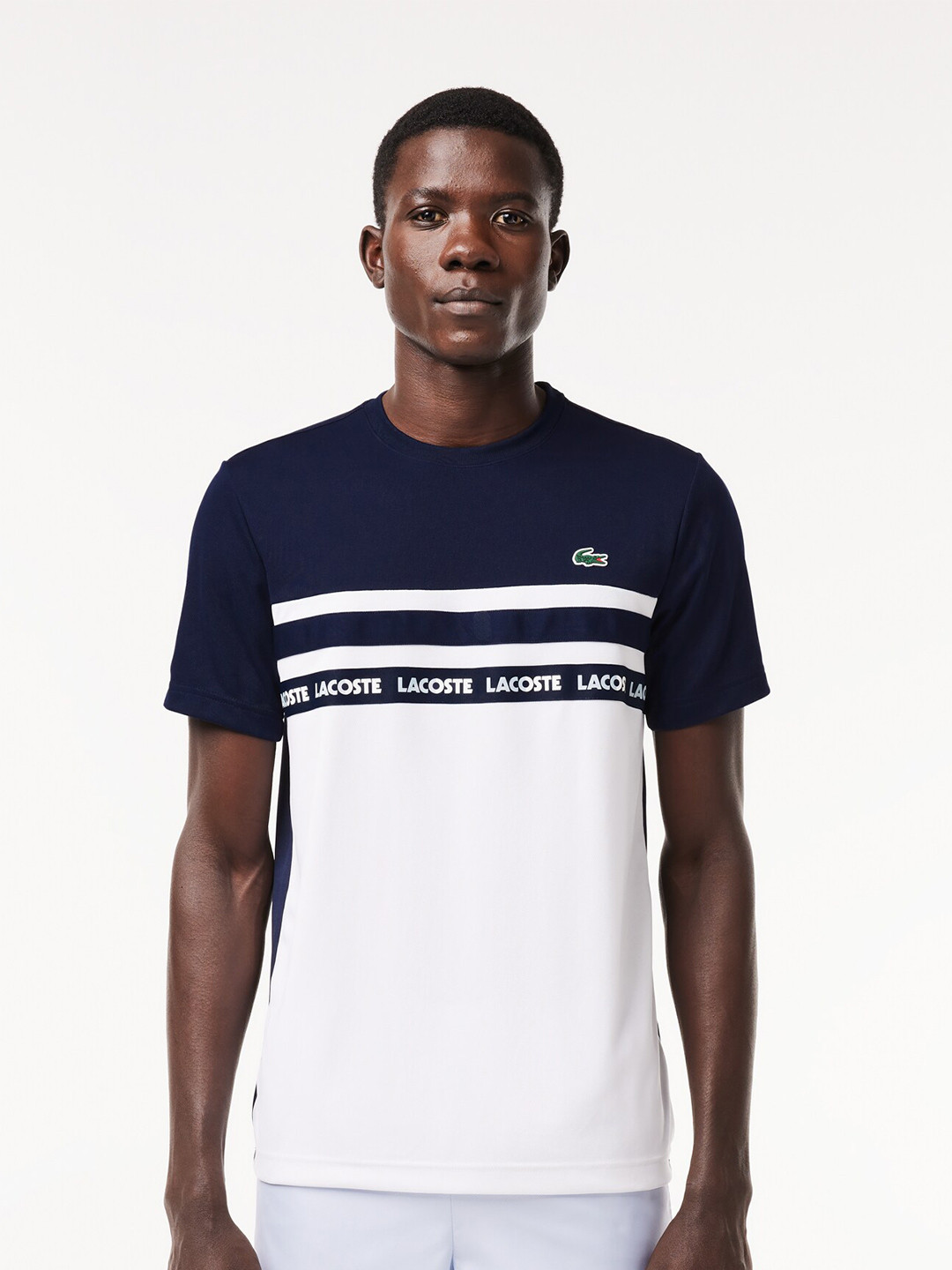Lacoste Sportswear Lacoste Dry Fit T Shirt Lacoste Men Striped