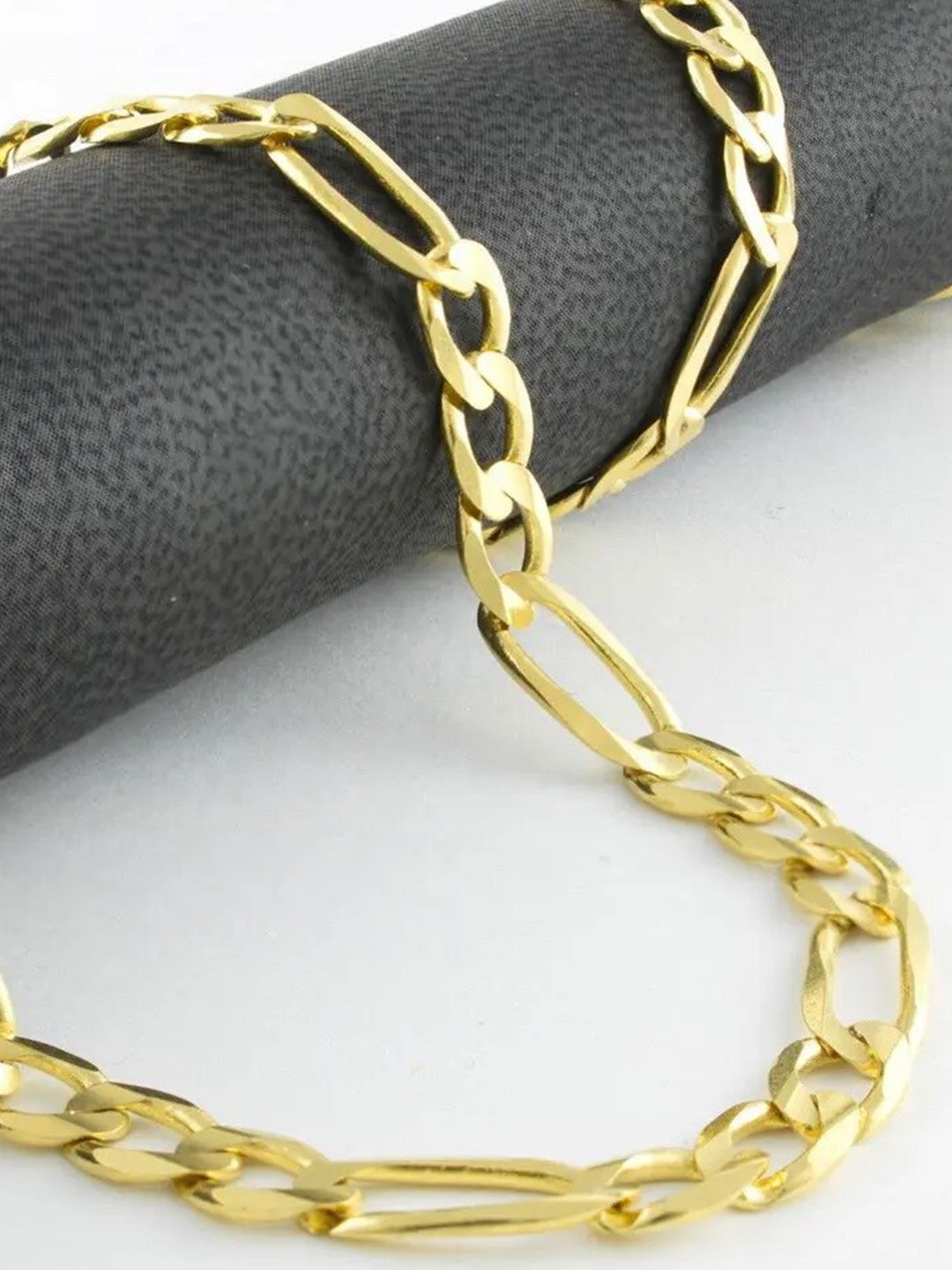 MEENAZ Men Gold-Plated Stainless Steel Statement Chains