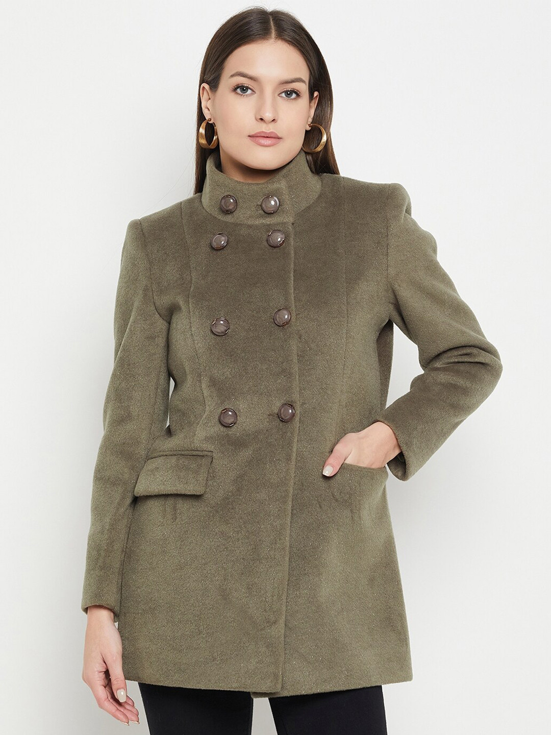 Duke Mandarin Collar Woolen Overcoat