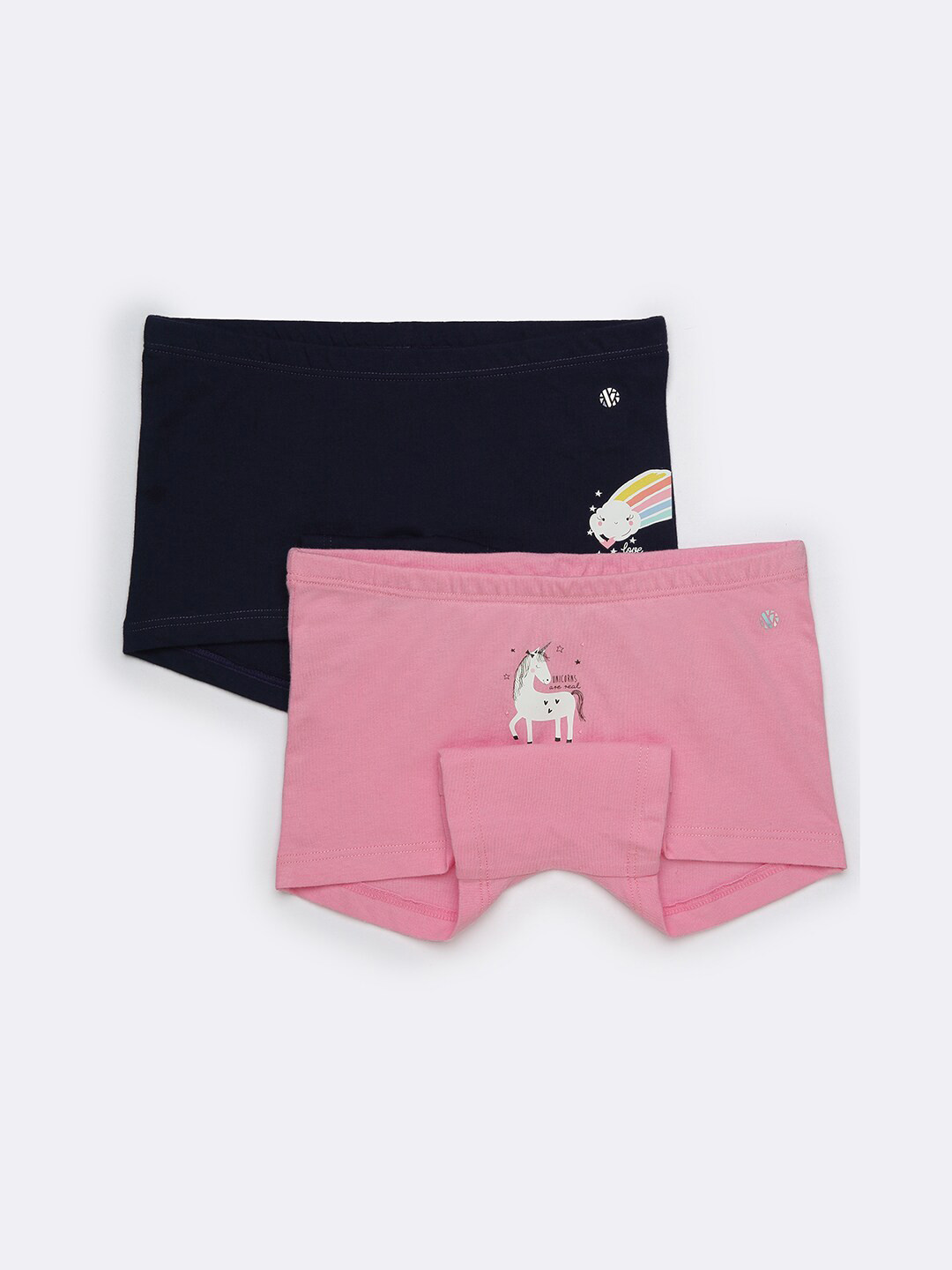 Van Heusen Girls Pack Of 2 Assorted Graphic Printed Boyshorts Briefs