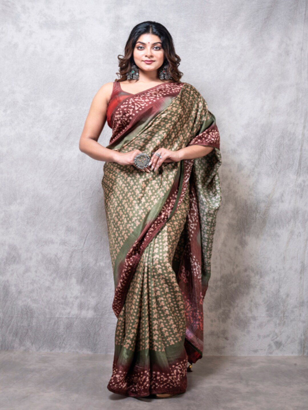 Morchari Batik  Saree