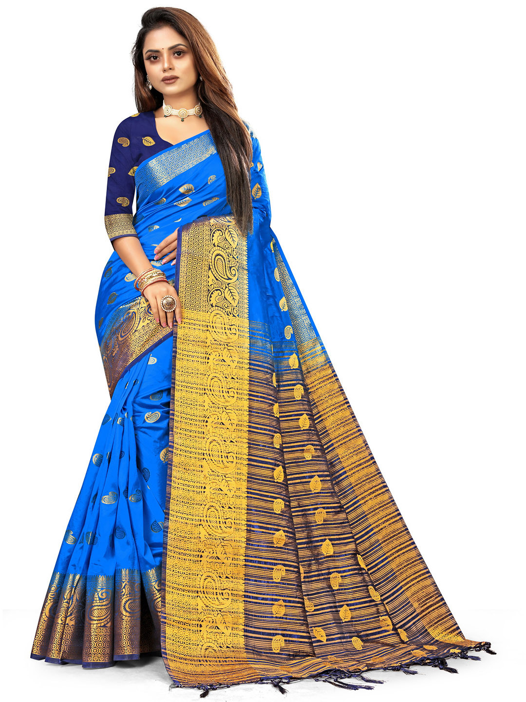 ANISSA SAREE Woven Design Ethnic Motifs Zari Banarasi Saree