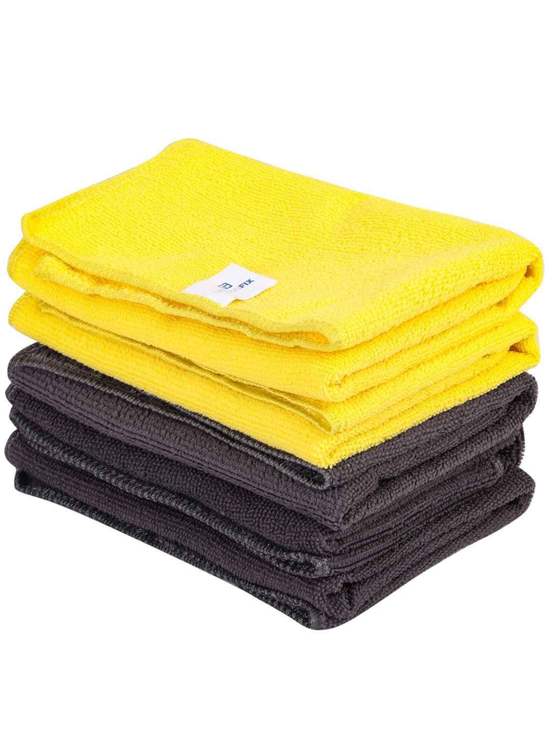 URBANFIX Yellow & Grey 5 Pieces Kitchen Towels