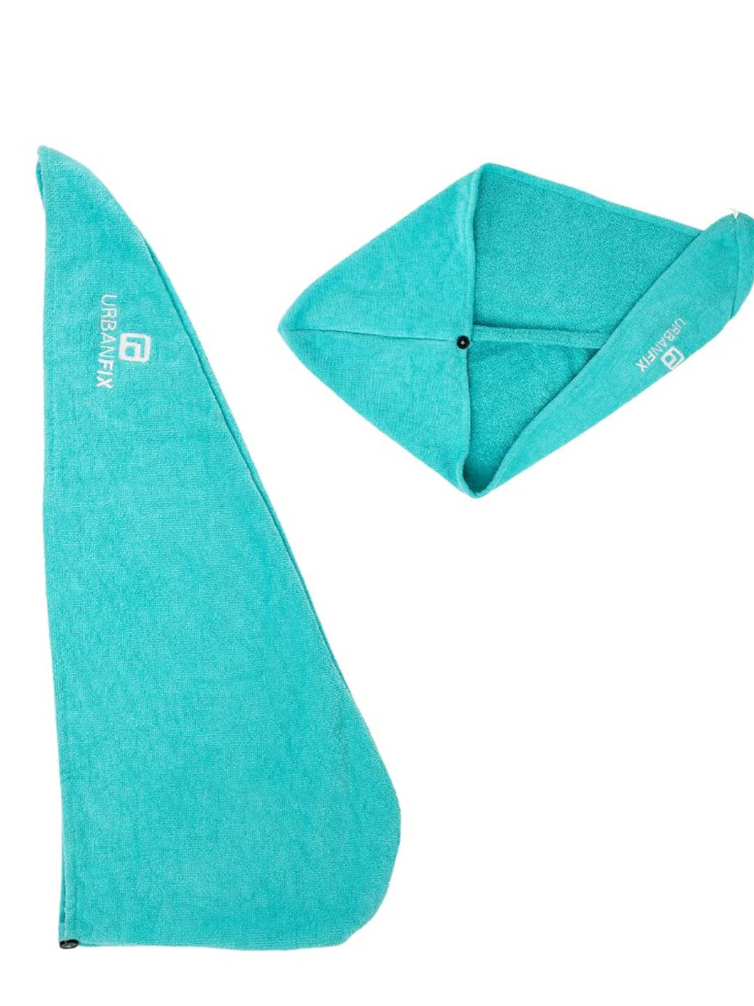 URBANFIX Blue Cotton Hair-Drying Towels