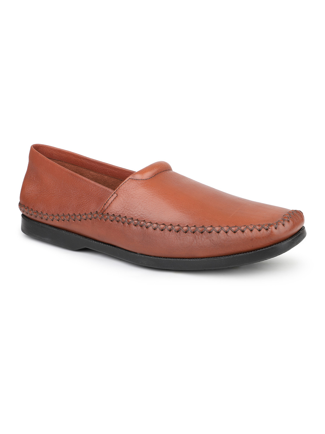 ATESBER by Inc.5 Men Tan Leather Shoe-Style Sandals