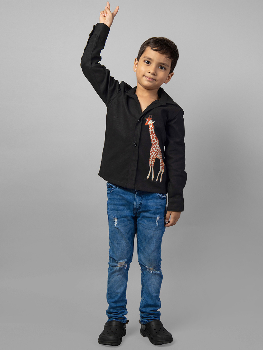 ZIP ZAP ZOOP Boys Comfort Printed Spread Collar Casual Shirt