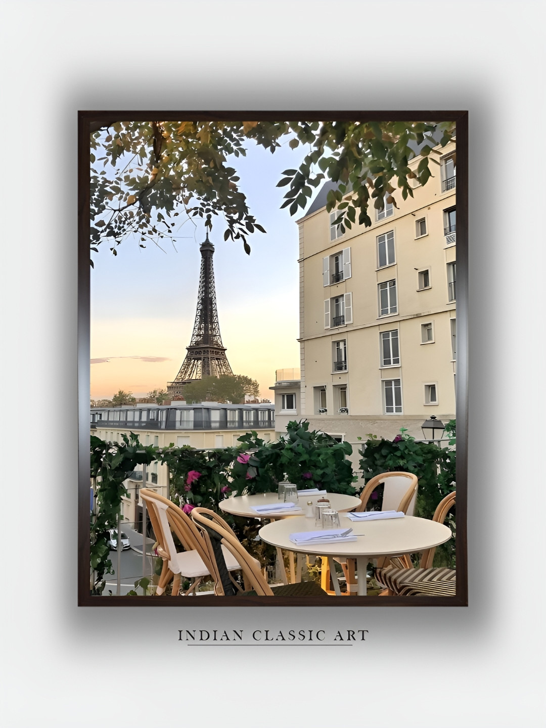 INDIAN CLASSIC ART Blue & Yellow  Canvas Abstract Wall Art