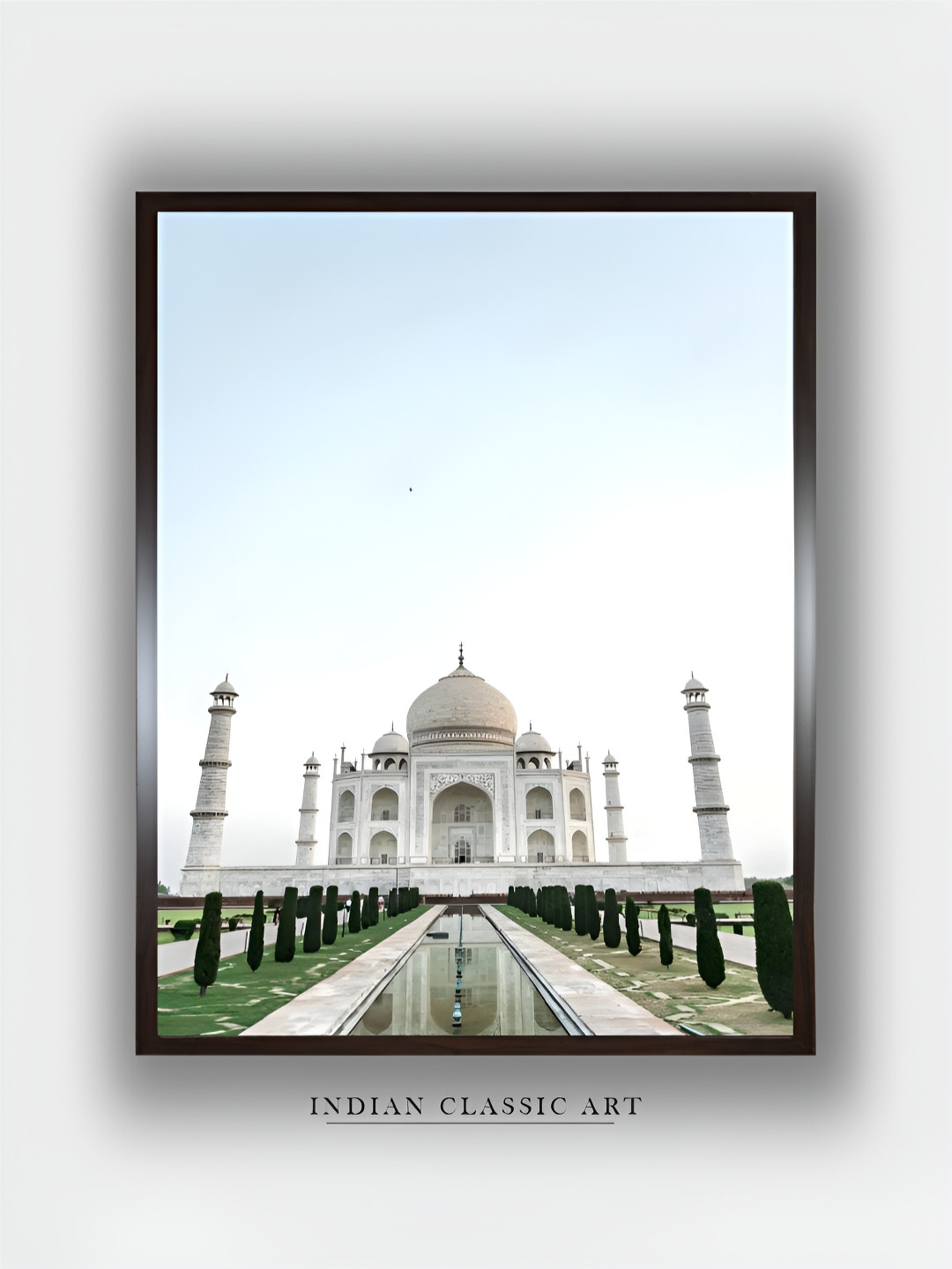 INDIAN CLASSIC ART White & Green Wooden Abstract Wall Art