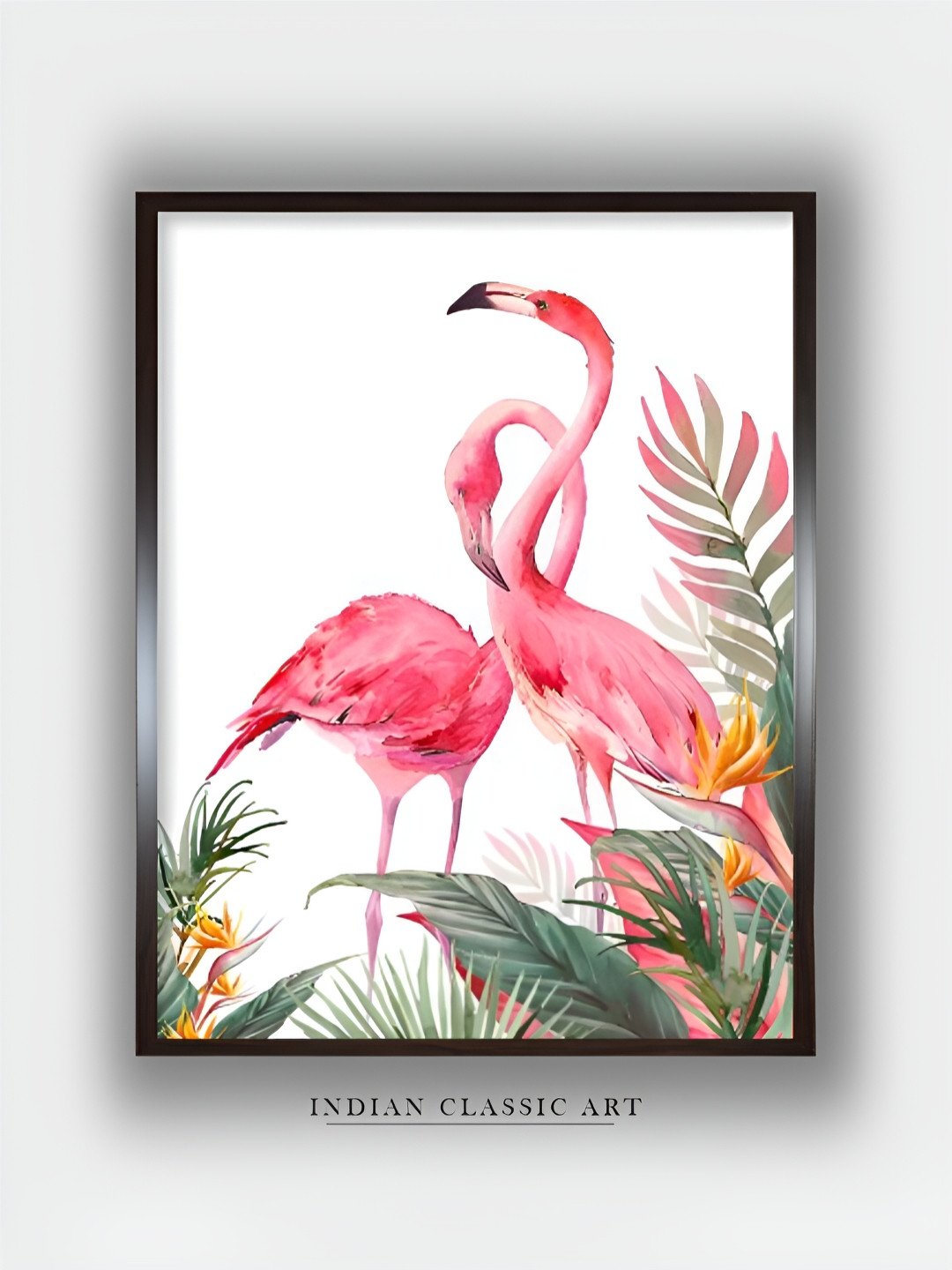 INDIAN CLASSIC ART Birds Wood Wall Rectangle Paintings Wall Art - 30 x 20In