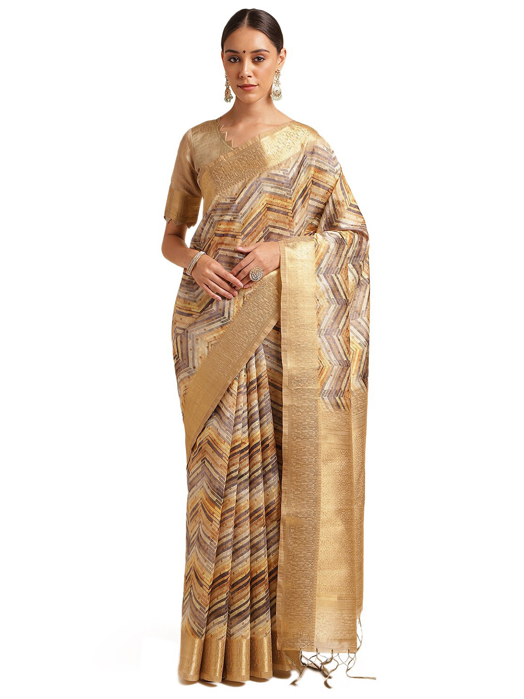 DOI MOI Ethnic Printed Banarasi Saree