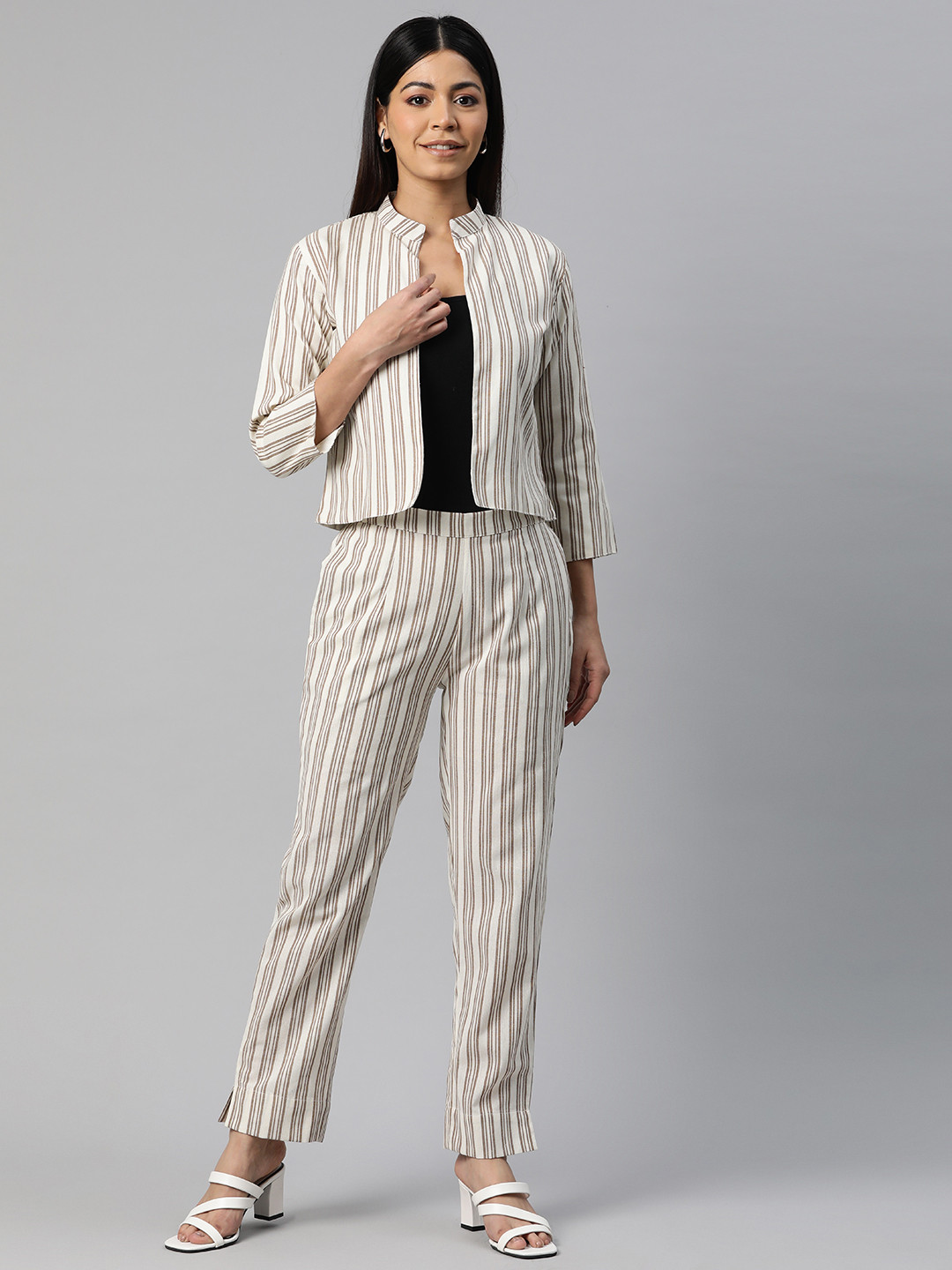 Cottinfab Striped Two-Piece Formal Suit
