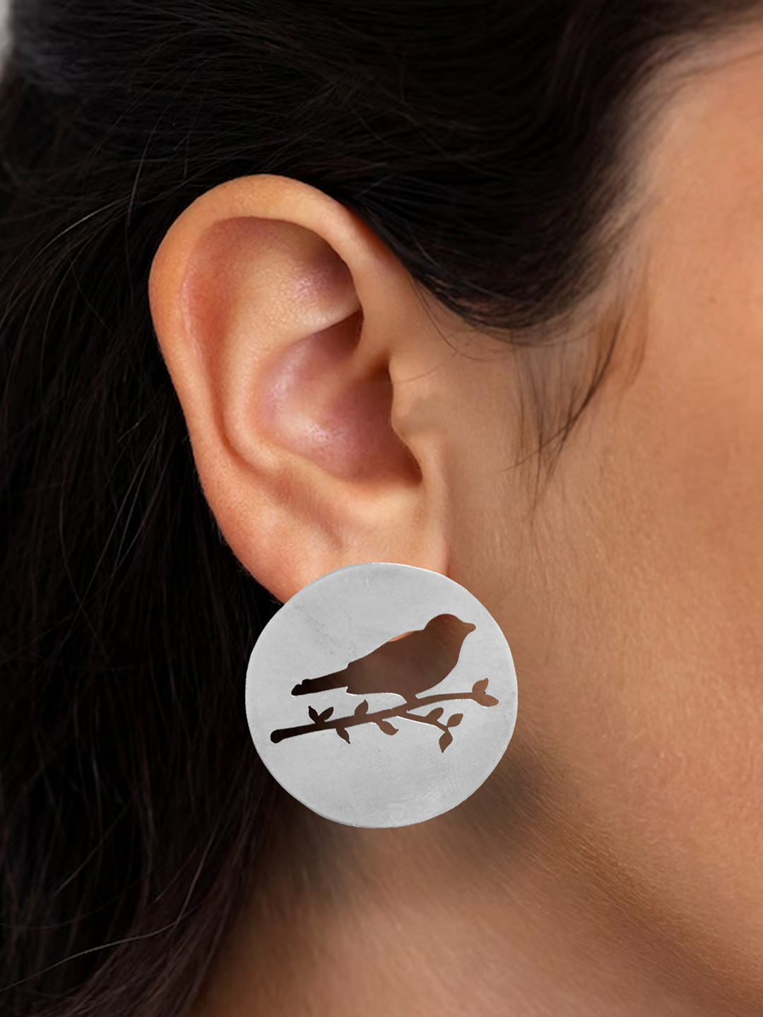 Goldnera 925 Sterling Silver-Plated Birds Shaped Drop Earrings