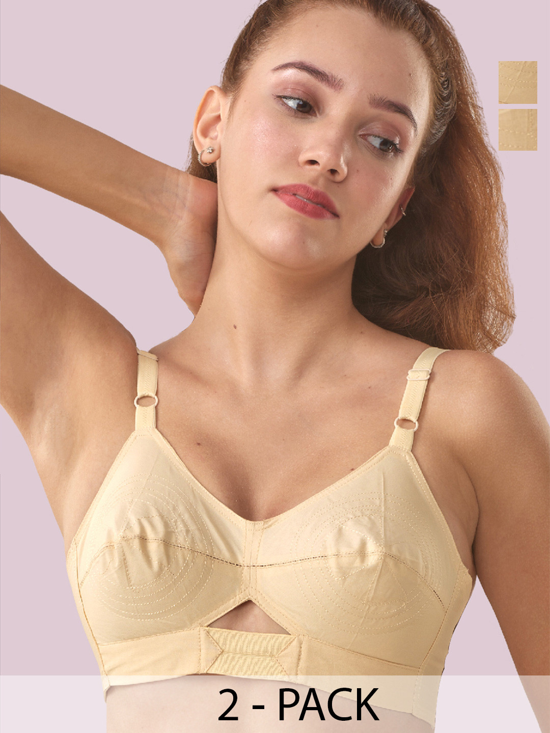 LUX VENUS Pack Of 2 Full Coverage Cotton Everyday Bra- All Day Comfort