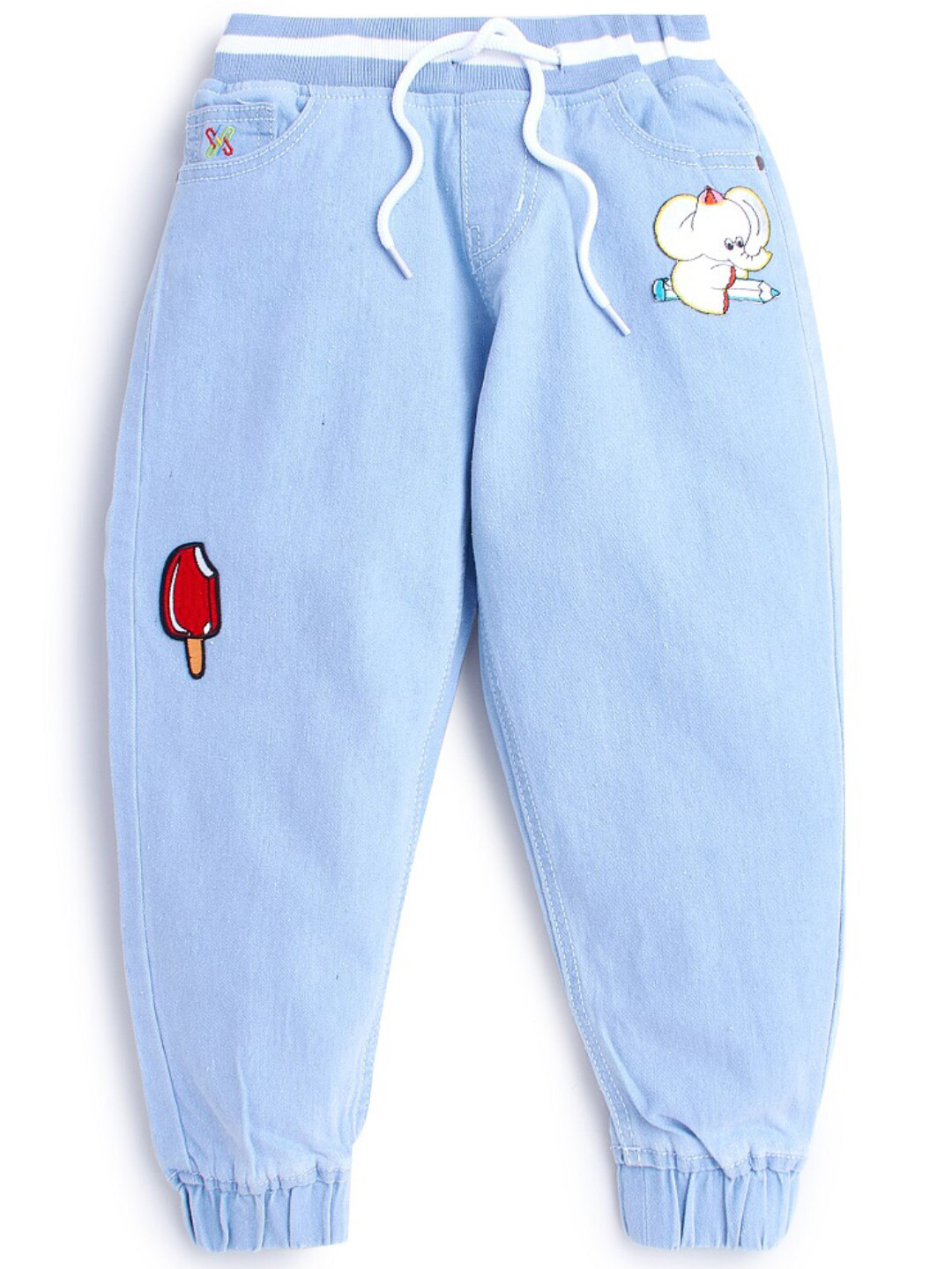 Knit N Knot Boys Clean Look Applique Stretchable Cotton Joggers