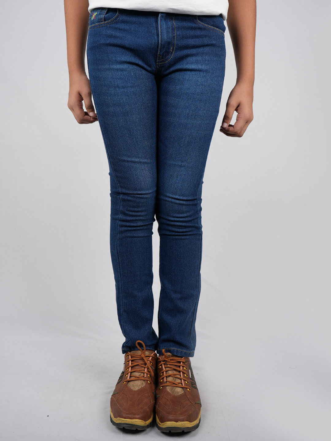 Knit N Knot Boys Slim Fit Clean Look Light Fade Stretchable Cotton Jeans