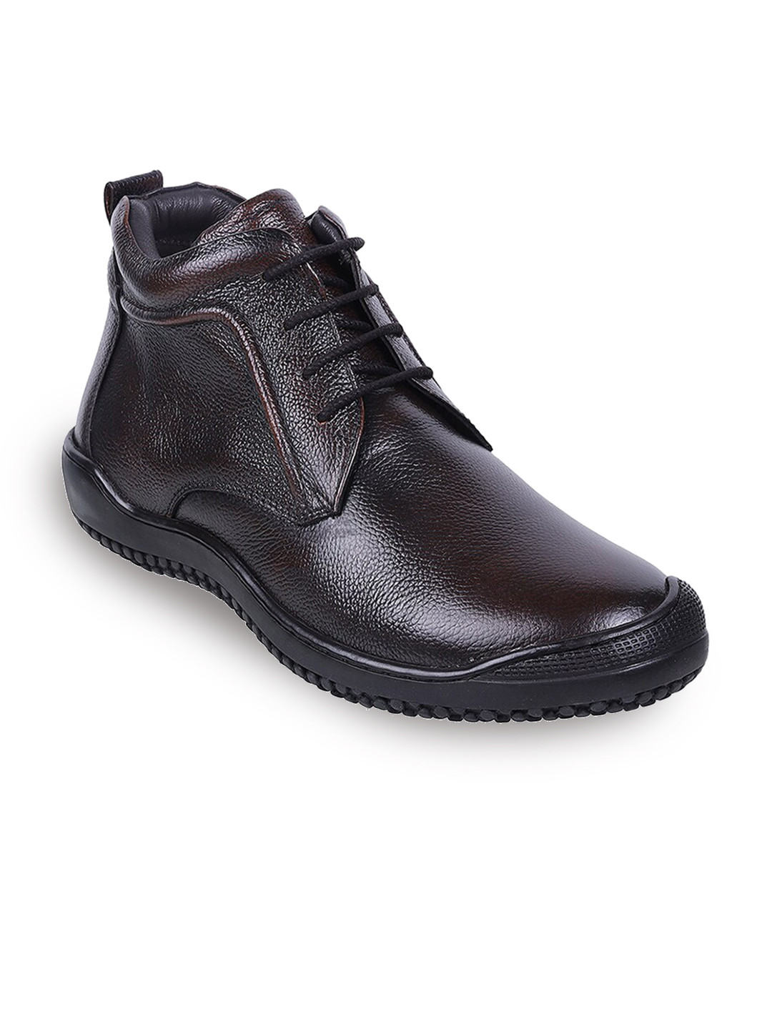 Mochi Men Textured Comfort Insole Mid-Top Lace-Ups Sneakers