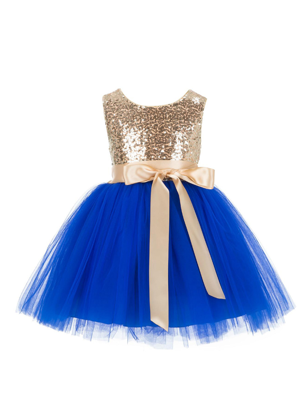 BAESD Net Round Neck Sleeveless Fit & Flare Dress