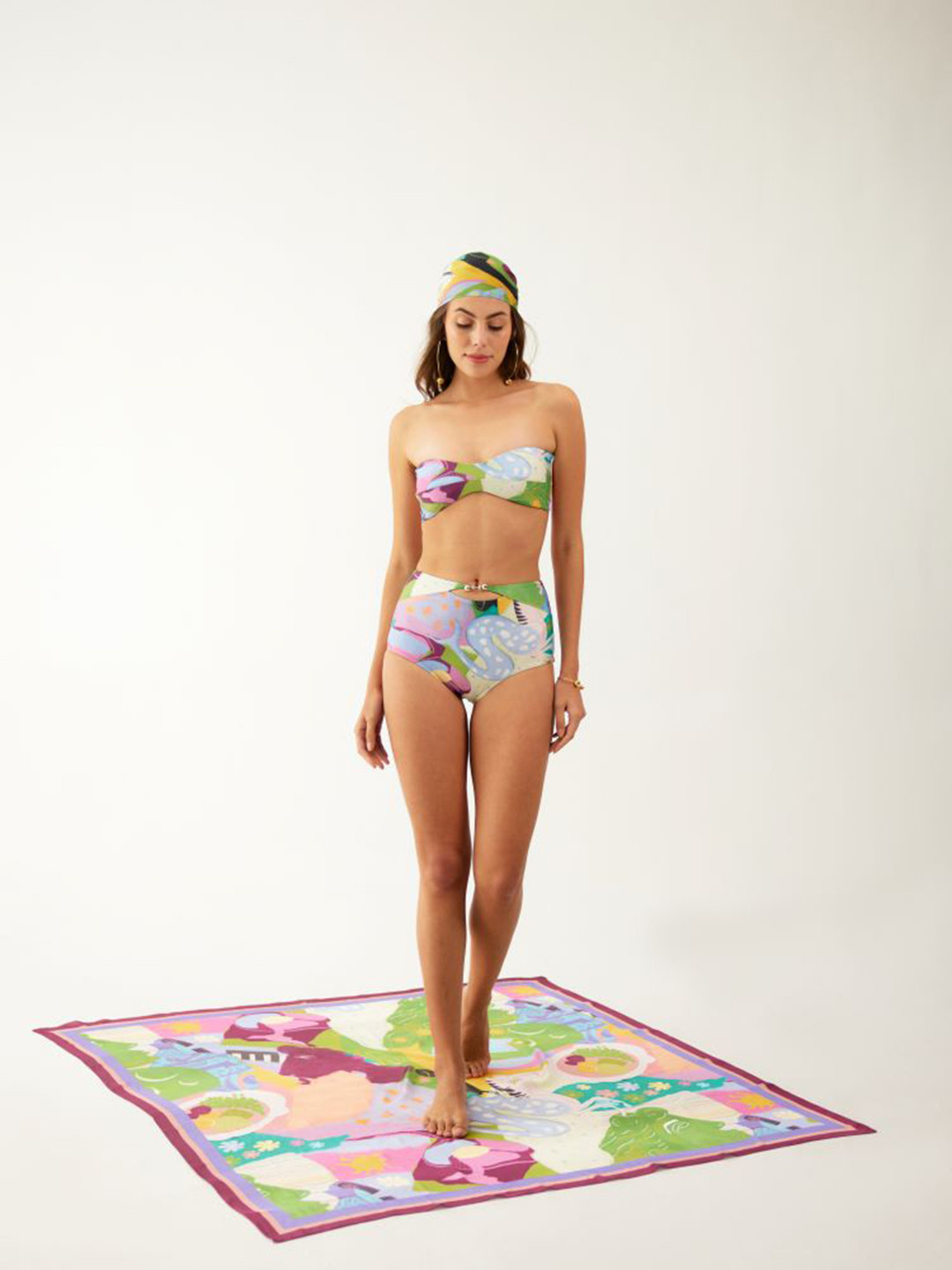 Tizzi Edifice Abstract Printed Bikini Set