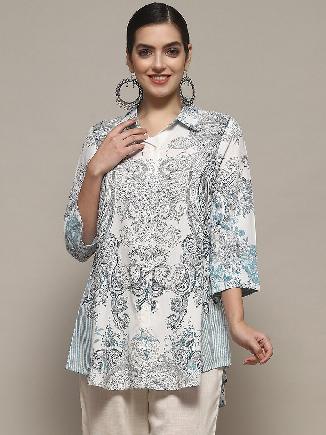 Biba Ethnic Motifs Printed Casual Shirt