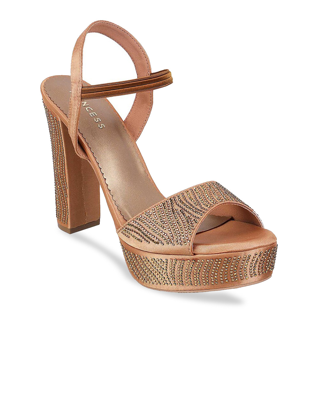 Metro Embellished Open Toes Platform Heels