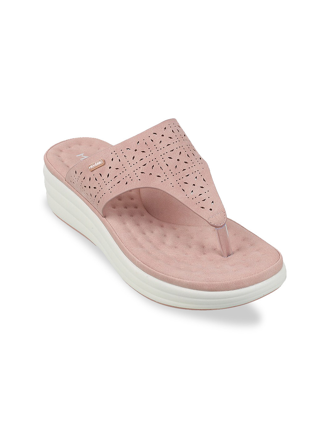 Metro Textured Laser Cuts Detail Comfort Heels