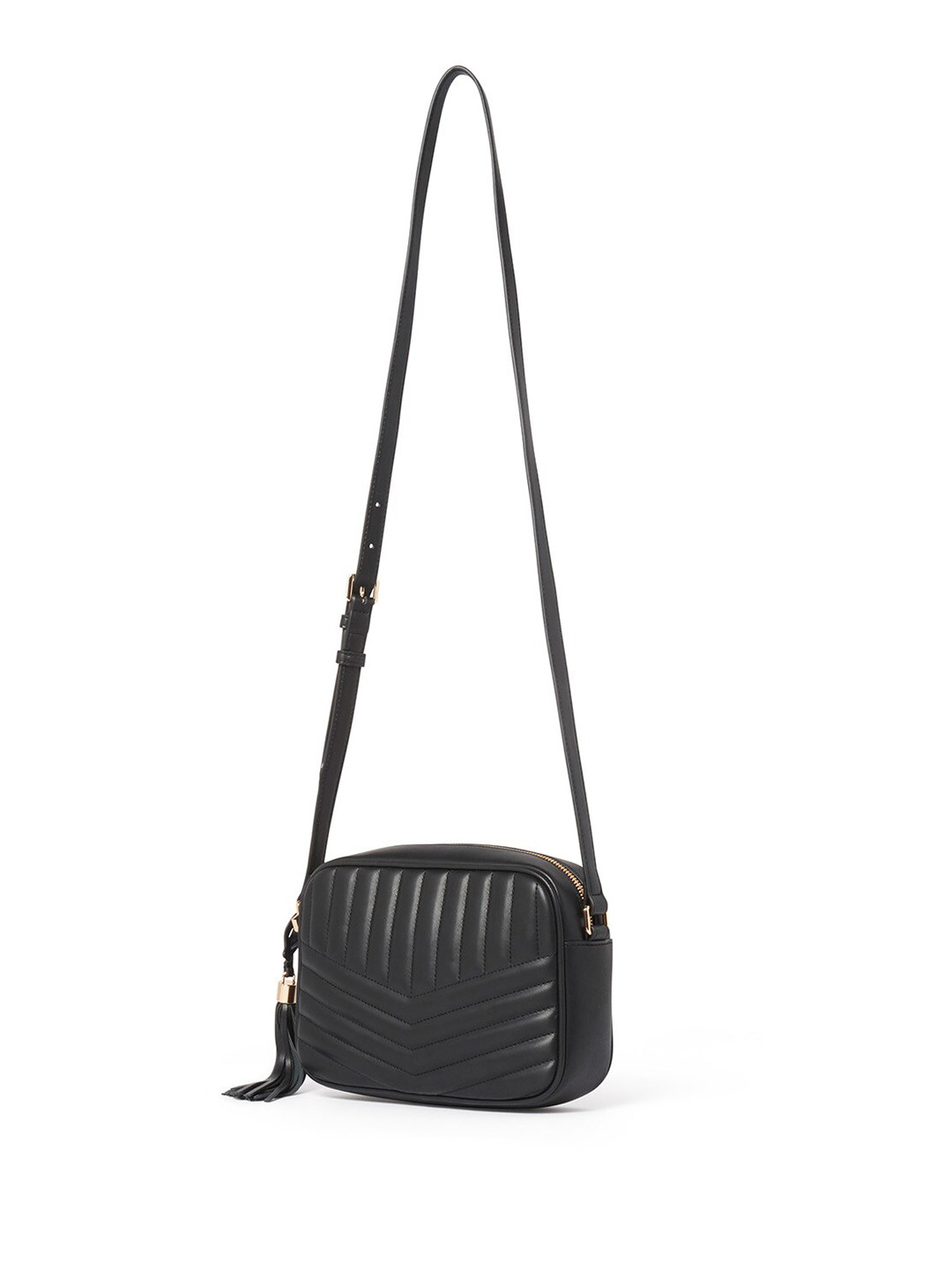 Forever New Textured PU Structured Sling Bag With Quilted