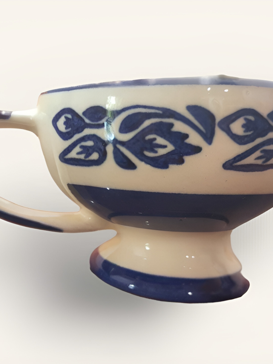 Your Local Store Blue & White 2 Pieces Printed Ceramic Dip Bowls