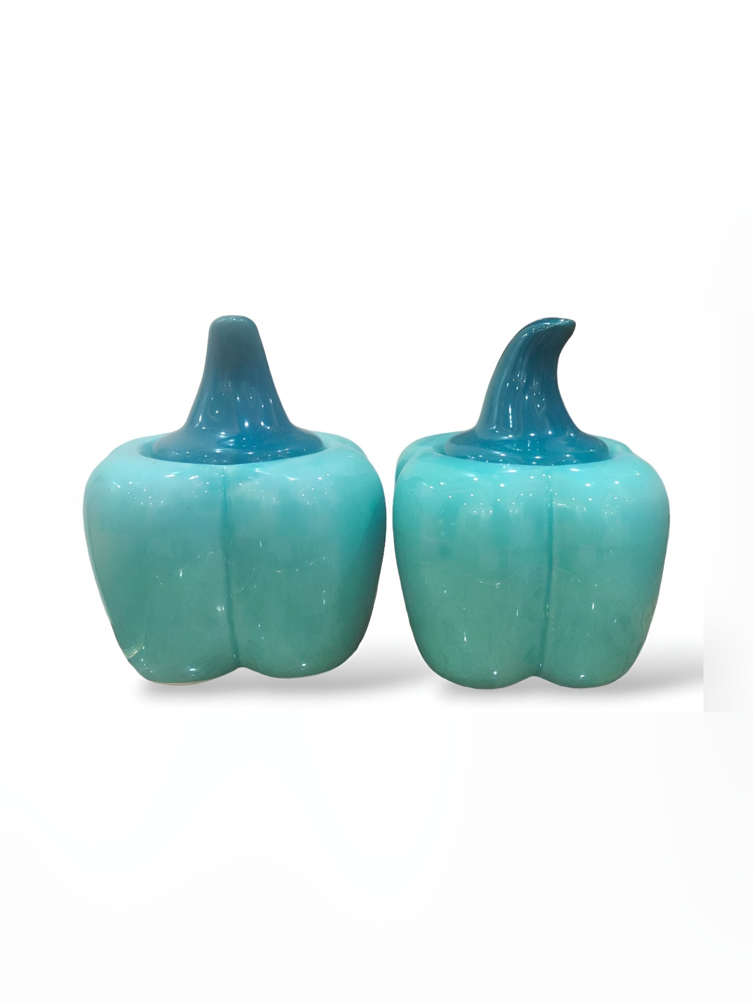 Your Local Store Blue Ceramic Hand-Painted 2 Piece Flip Top Graduated Container