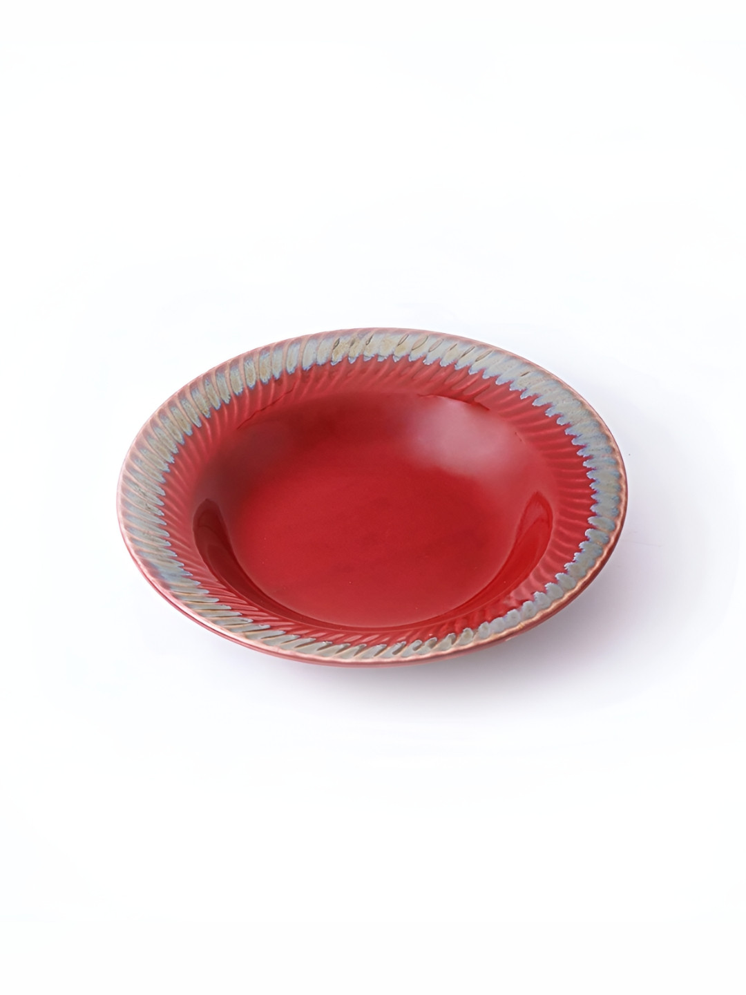 Your Local Store Red Printed Ceramic Glossy Dinner Set