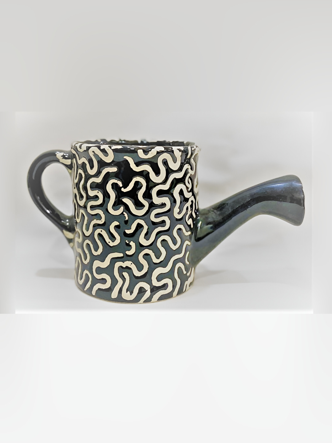 Your Local Store Black & Beige Textured Ceramic Planter