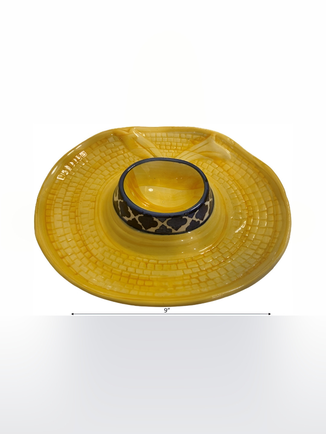 Your Local Store Yellow Ethnic Motifs Printed Ceramic Glossy Dinner Set