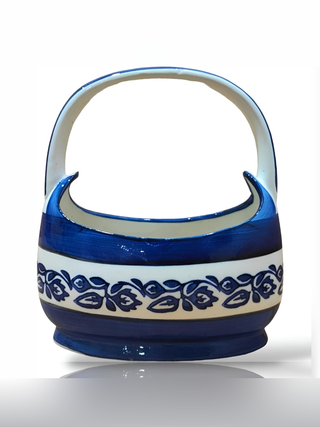 Your Local Store Blue & White Ethnic Motifs Printed Ceramic Glossy Dinner Set