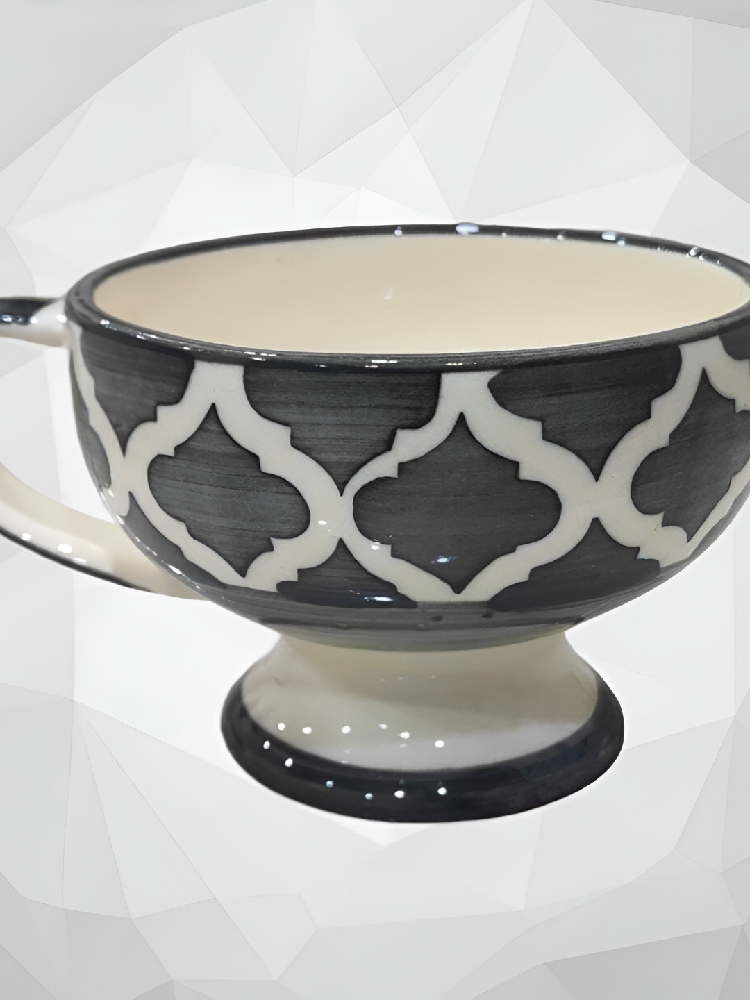 Your Local Store Grey & White Ceramic 2 Pieces Easy to Clean Serving Bowls