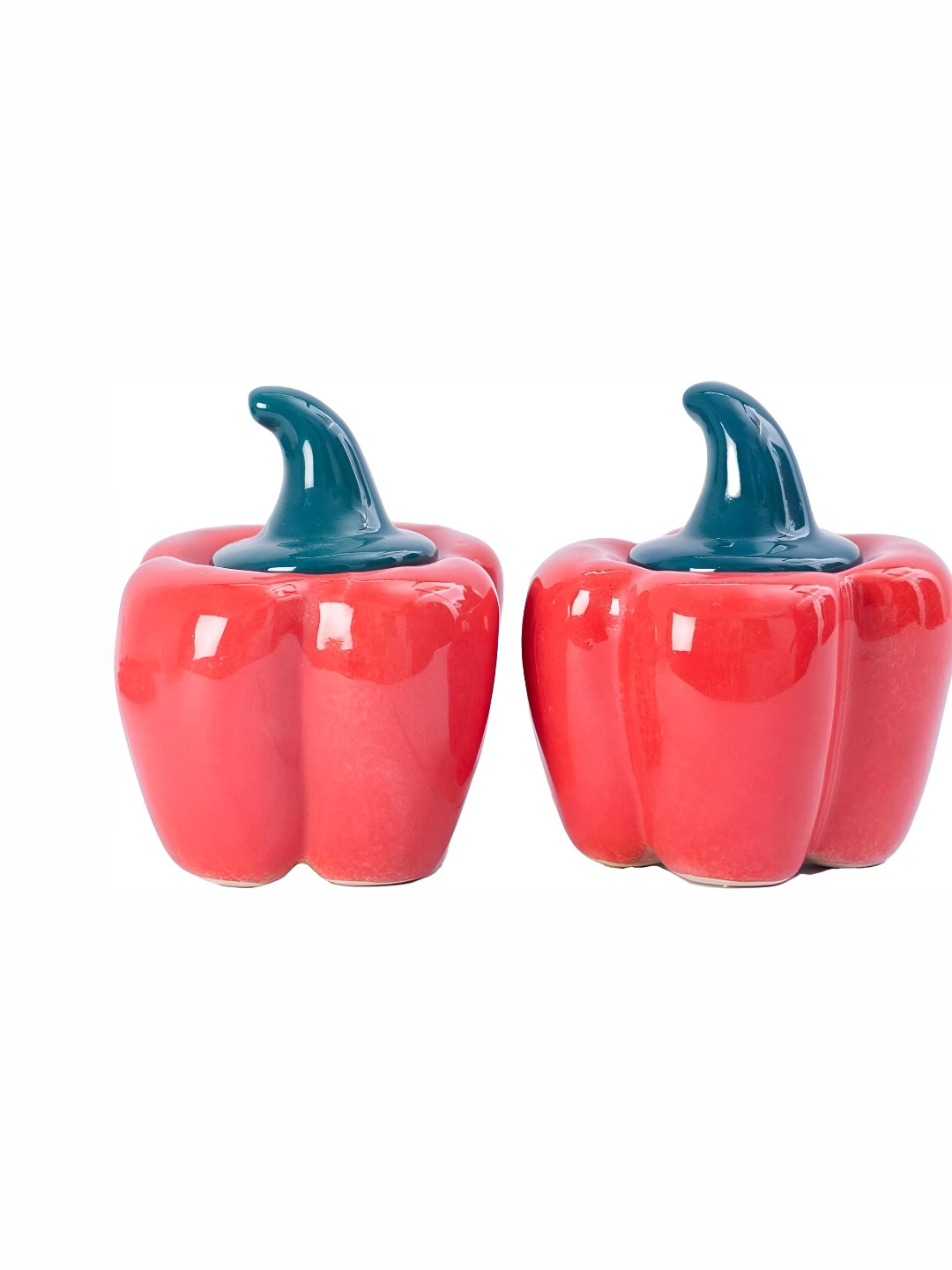 Your Local Store Red Ceramic Hand-Painted 2 Piece Flip Top Canister-500ml