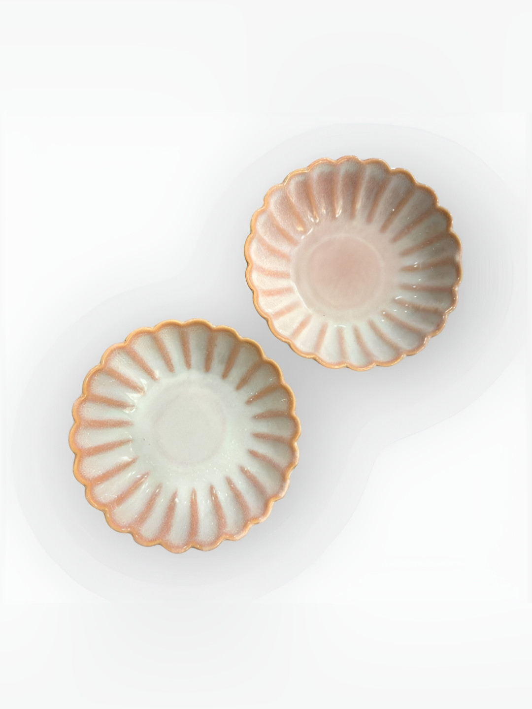 Your Local Store Pink 2 Pieces Textured Ceramic Glossy Dinner Set